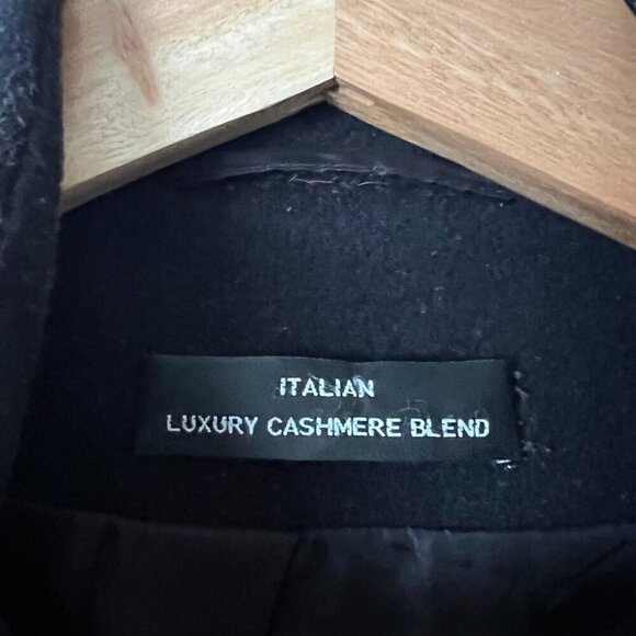 BHS Black Wool Blend Pea Coat Women's Size 12 EU 40 - Picture 5 of 11